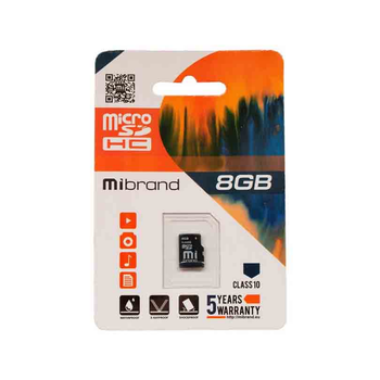 Карта памяти Mibrand micro SD 8 ГБ class 10