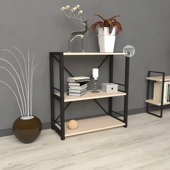 Стелаж LoftMLT E101 75x60x28 ЛДСП Дуб Молочний 16мм (E101003)