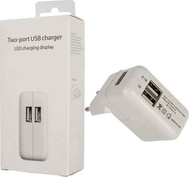 Зарядное устройство 2.4А 2хUSB Two-port USB