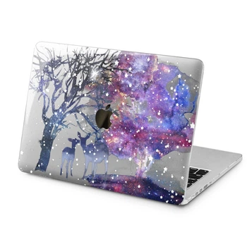 Чехол пластиковый для Apple MacBook (Галактический олень) Air 13 A1369/A1466 макбук эйр