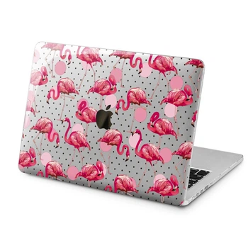Чехол пластиковый для Apple MacBook (Розовый фламинго) Pro 13 A1989 2018 макбук про