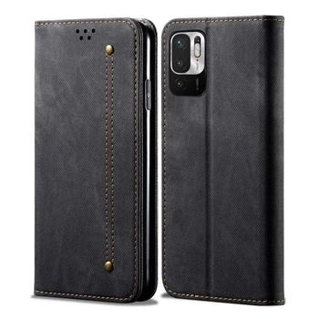 Чохол-книжка з кишеньками UniCase Jeans Wallet для Xiaomi Redmi Note 10 5G / Poco M3 Pro - Black