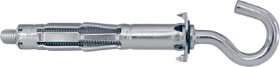 Анкер для гипсокартона с открытым кольцом MOLLY-C М4 7х38мм захват 8-15мм оцинкованная сталь (100шт.) [92E8O000092E80438C] Metalvis