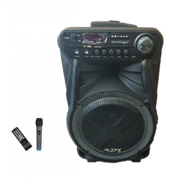 Колонка на аккумуляторе с беспроводным микрофоном ZX-7771/120W (USB/Bluetooth/FM)
