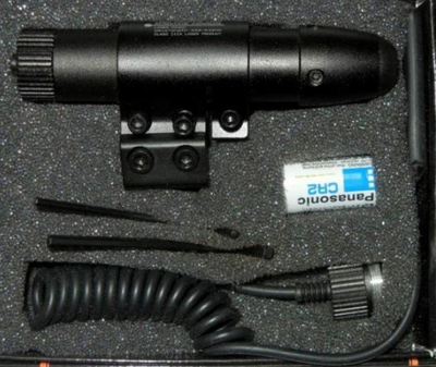Лазерный целеуказатель Laser Scope 502 с креплением узкое/широкое (провод/кнопка) Красный луч