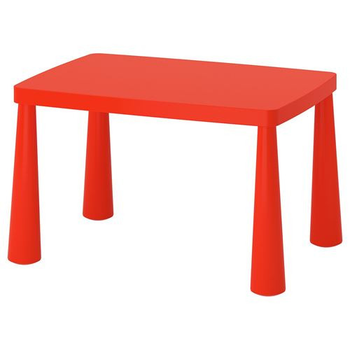 Стол детский IKEA (ИКЕА) MAMMUT для дома или улицы красный (603.651.67)