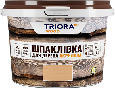 Шпаклівка для дерева TRIORA Акрилова 0.8 кг Дуб (4823048005976)