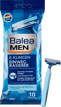 Одноразові станки Balea Men Einwegrasierer 2-Klingen 10 шт