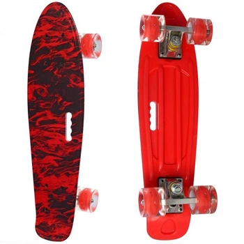 Скейт Пенні борд Penny board Profi з малюнком для дітей і підлітків Червоний RLMS 0749-7
