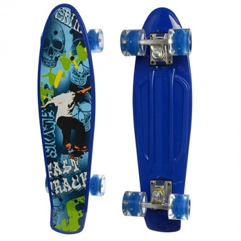 Скейт Пенні борд Penny board Profi з малюнком для дітей і підлітків Синій RLMS 0749-5