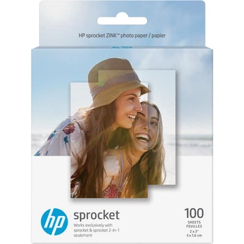 Фотопапір / Фотоплівка HP Sprocket ZINK Paper для миттєвої друку 2x3 дюйма 100 аркушів