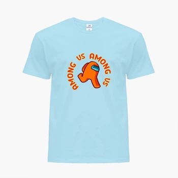 Футболка дитяча Амонг Ас Помаранчевий (Among Us Orange) (25186-2408) 122-128 см Бавовна Блакитний