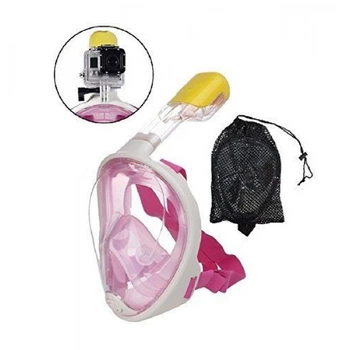 Дайвінг маска Tribord Easybreath Pink для підводного плавання (сноркелинга) c кріпленням для камери GoPro