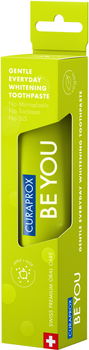 Зубная паста отбеливающая Curaprox Be You Яблоко со вкусом яблока и алоэ с ментоловыми шариками 60 мл (7612412429510)