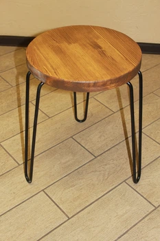 Круглый табурет в стиле лофт W&M LOFT КАСПИЙ GKE-B-14 350х350х470