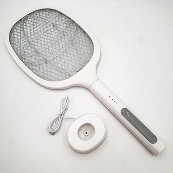 Мухобойка акумуляторна електрична ракетка знищує комах мух комарів UKC Electric Mosquito Swatter білий (5282)