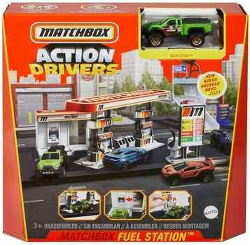 Zestaw do grania Matchbox Prawdziwe Przygody Stacja benzynowa (GVY84)