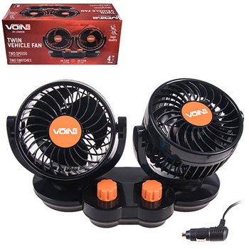 Двойной вентилятор в салон автомобиля Voin HX-T308, 24V, 10W