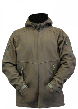 Тактическая куртка Tactic с капюшоном софтшелл Оливковый размер XL (5000HO-XL)