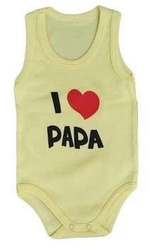 Боди майка Findik "I love papa" 09819 86 см Желтый