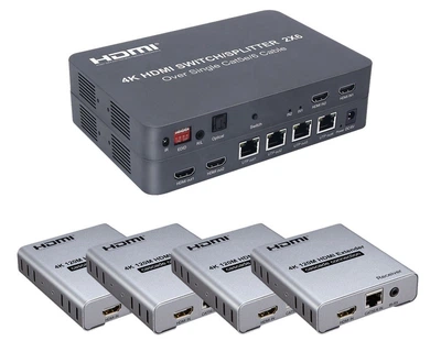 Сплиттер/удлинитель HDMI 2Х6 по CAT5Е/6 Sofly (HDS2-6) с 4 приемниками, до 100-120 м