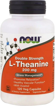 L-Теанин L-Theanine Double Strength Now Foods 200мг