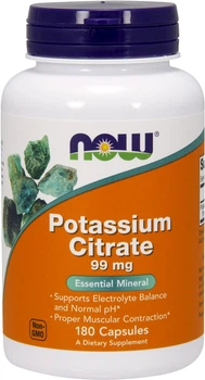 Калій цитрат Now Foods 99 мг 180 желатинових капсул (733739014481)