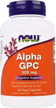 Комплекс Now Foods Alpha GPC 300 мг 60 вегетарианских капсул (733739030856)