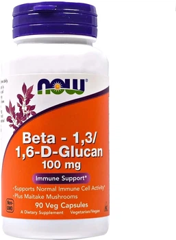 Beta-1.3/1.6-D-glukan Now (Now Foods) Beta-1.3/1.6-D-Glucan 100 mg 90 kapsułek (733739030542)