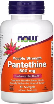 Пантетин, Pantethine, Now Foods 600 мг, 60 желатиновых капсул (733739004895)