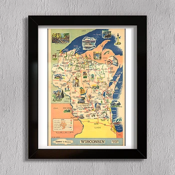Принт на стекле Artel «Дороги к приключениям Висконсин» 36 x 28см