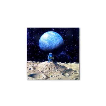 Модульная картина Artel «Кот на Луне» 70x70 см