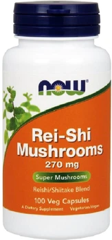 Екстракт грибів Now (Now Foods) Rei-Shi Mushrooms 270 Мг 100 капсул (733739047335)
