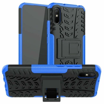 Чехол Armor для Xiaomi Redmi 9A противоударный бампер Blue