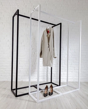Вешалка рейл GoodsMetall в стиле Лофт 1800х1500х400 "Шоурум3"