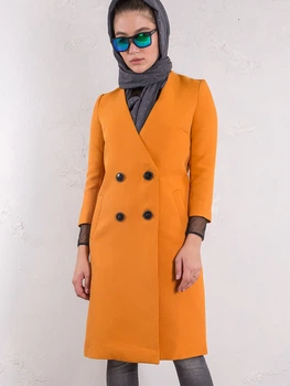 Пальто Mandarin Vero Moda 316121006 XS (70477XS) Оранжевый