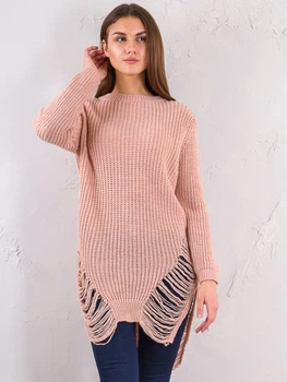 Подовжений светр Boohoo EE00679 One size (44981Onesize) Рожевий