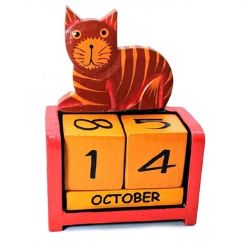 Календар Brown Cat, 14.5х10х5.5 см Дерев'яний