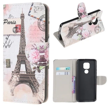 Чохол-книжка Deexe Color Wallet для Motorola Moto E7 Plus / Moto G9 Play - Eiffel Tower