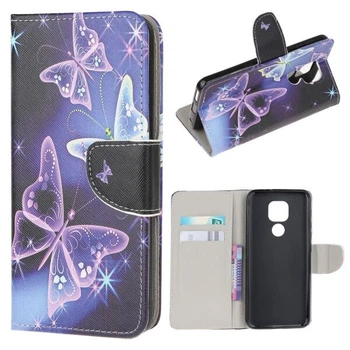 Чохол-книжка Deexe Color Wallet для Motorola Moto E7 Plus / Moto G9 Play - Butterfly