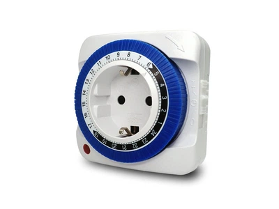 Таймер розетка механический суточный TimeBest EcoLine (GMT01A-GR)