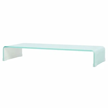 Підставка для монітора Shumee 90x30x13 см скло біла 244146