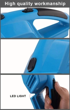 Автомобильный пылесос проводной GRIKEY 5 Голубой с насадками и микрофиброй 120W, 5kPA (GB5RBBLUE)