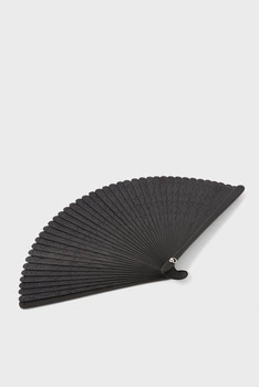 Жіночий чорний віял BAMBOO LASER CUT FAN Accessorize OS 897216