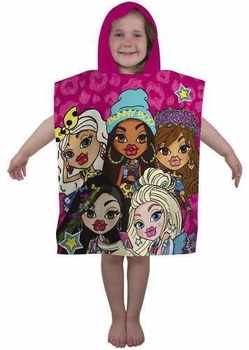 Пляжное полотенце пончо Character World куклы Bratz 50x115 см с капюшоном для девочки 2-6 лет