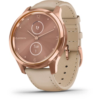 Смарт-часы Garmin Vivomove Luxe Rose Gold-Beige Leather (010-02241-21)