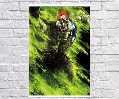 Постер BEGEMOT Мстители Супергерои MARVEL Тор Рагнарёк Халк Брюс Бенер Hulk Thor Ragnarok 40x61 см (1124032)