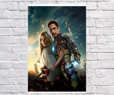 Постер BEGEMOT Мстители Супергерои MARVEL Тони Старк и Пеппер Поттс 40x61 см (1124084)