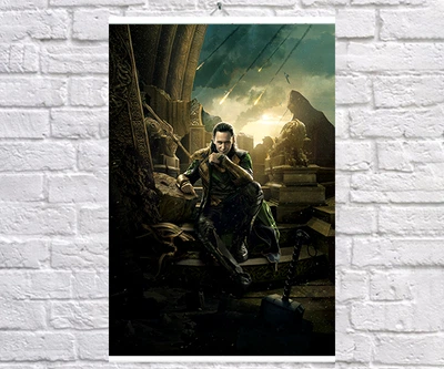 Постер BEGEMOT Мстители Супергерои MARVEL Локи Loki 40x61 см (1124077)