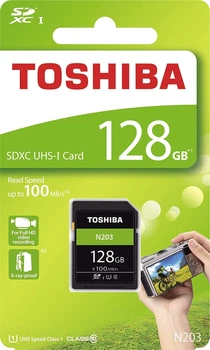 Карта памяти Toshiba SD-Card 128GB High Speed N203 UHS-I U1 (THN-N203N1280E4)